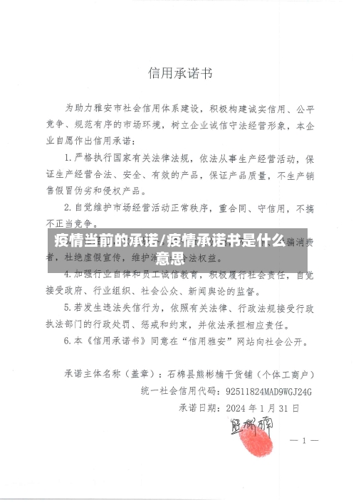 疫情当前的承诺/疫情承诺书是什么意思-第1张图片
