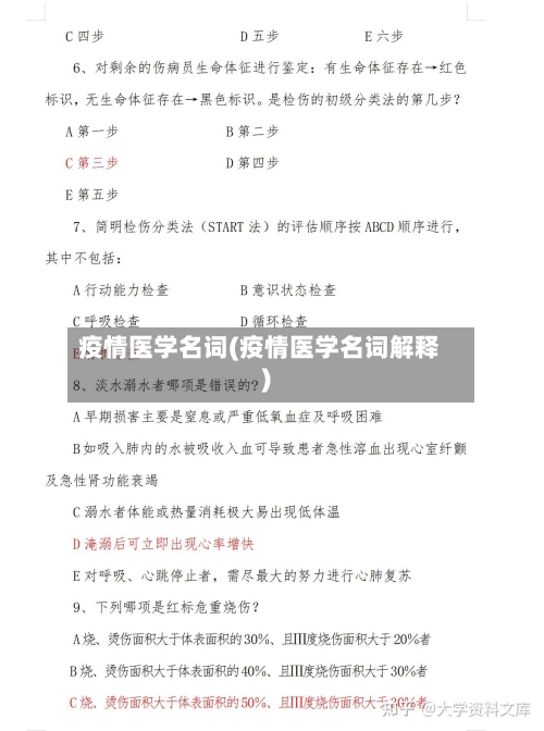 疫情医学名词(疫情医学名词解释)-第1张图片