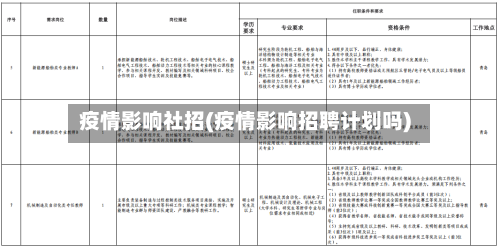 疫情影响社招(疫情影响招聘计划吗)-第2张图片